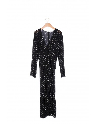 Robe longue à volants et pois lurex chez Cornerstreet bien 